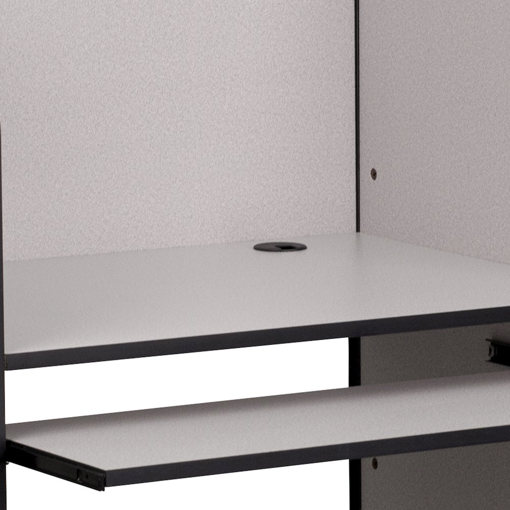 Study Carrel in Nebula Grey Finish. Picture 6