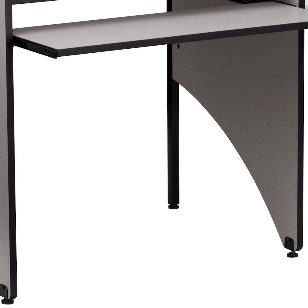 Study Carrel in Nebula Grey Finish. Picture 3
