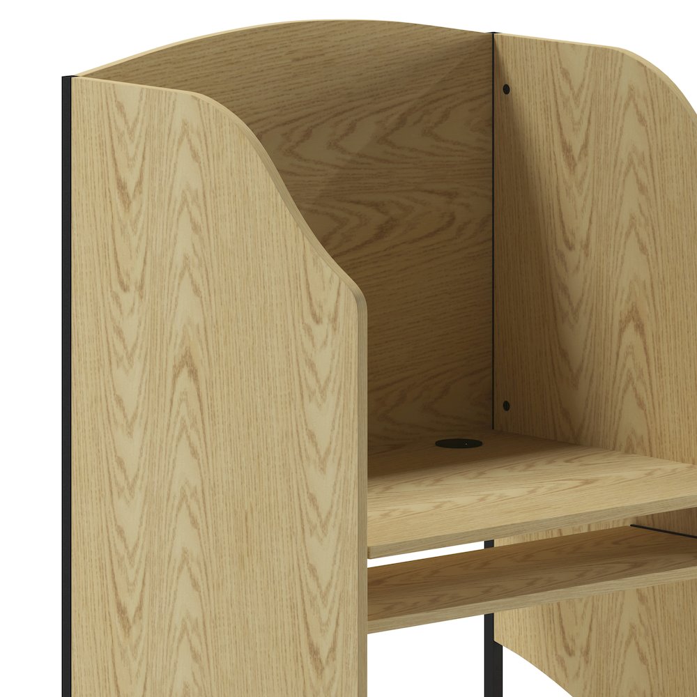 Study Carrel in Oak Finish. Picture 3