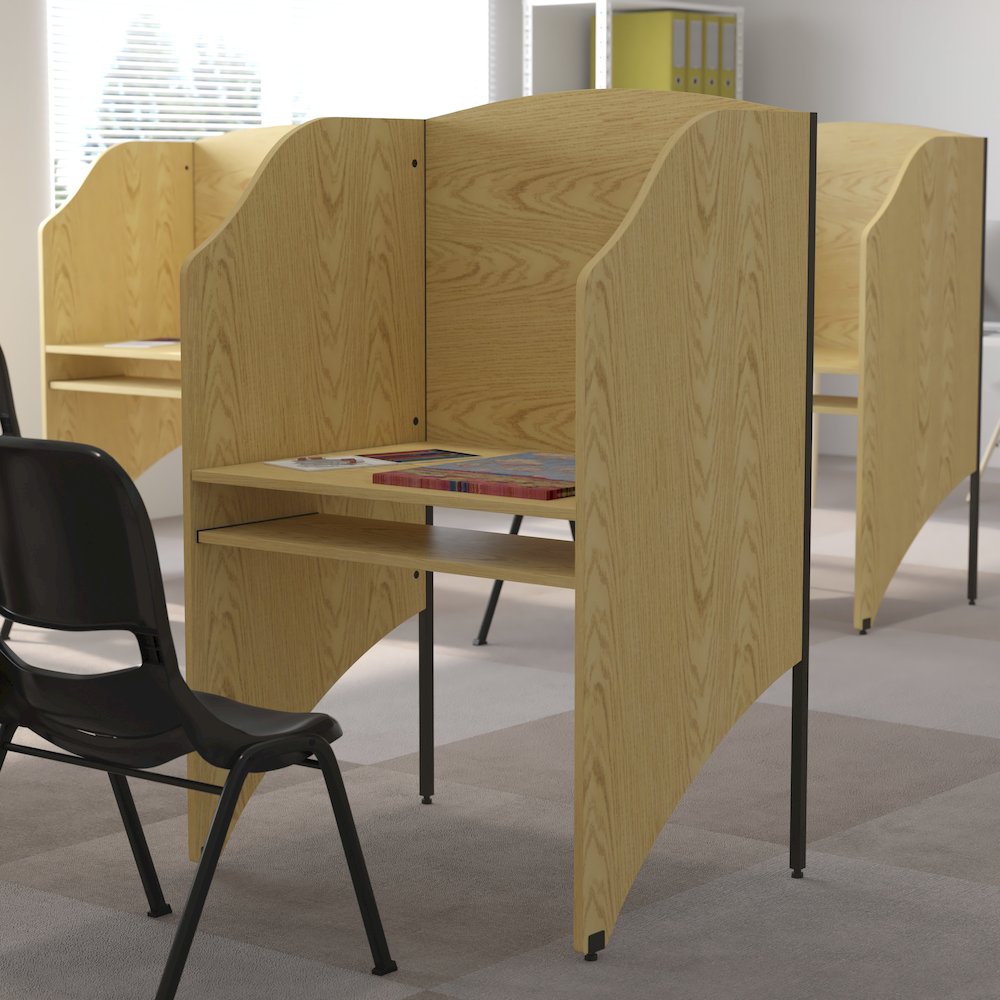 Study Carrel in Oak Finish. Picture 8