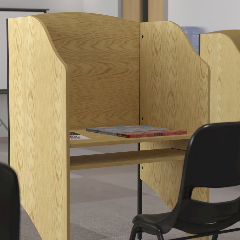 Study Carrel in Oak Finish. Picture 10