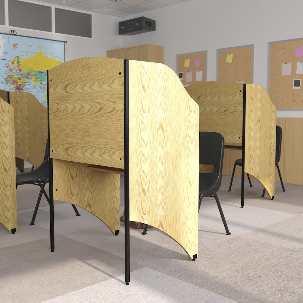 Study Carrel in Oak Finish. Picture 11