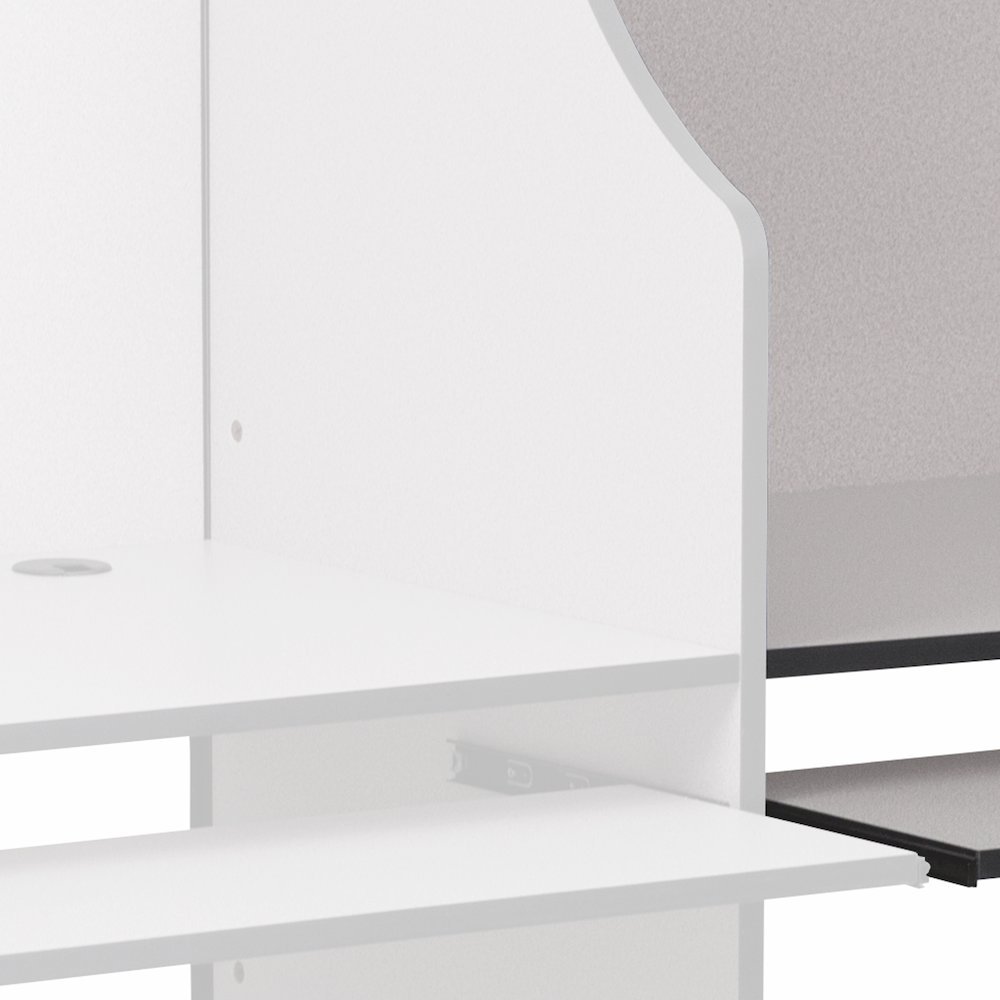 Add-On Study Carrel in Nebula Grey Finish. Picture 8