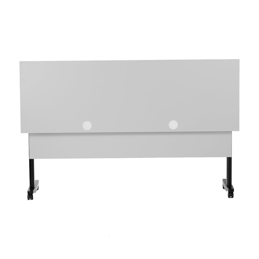 72" x 24" Nesting Flip Training Table with T-Legs, Modesty Panel, Gray Tabletop. Picture 12