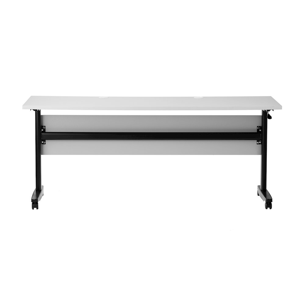 72" x 24" Nesting Flip Training Table with T-Legs, Modesty Panel, Gray Tabletop. Picture 11