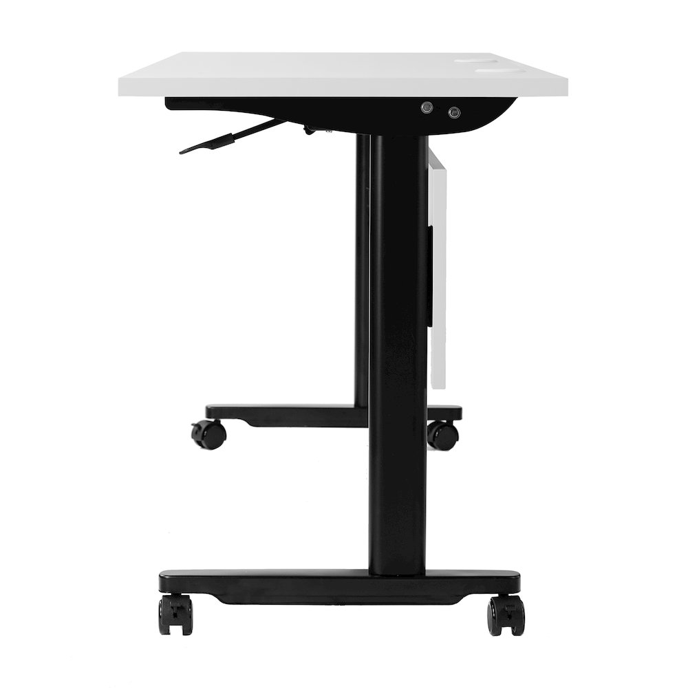 72" x 24" Nesting Flip Training Table with T-Legs, Modesty Panel, Gray Tabletop. Picture 10