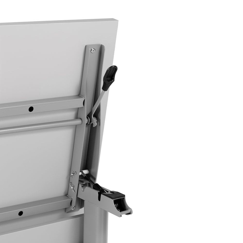 72" x 24" Nesting Flip Training Table with T-Legs, Modesty Panel, Gray Tabletop. Picture 14