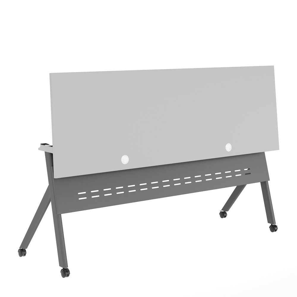 72" x 24" Nesting Flip Training Table with Y-Legs, Modesty Panel, Gray Tabletop. Picture 9