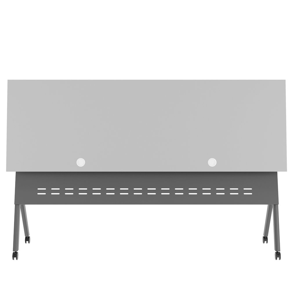 72" x 24" Nesting Flip Training Table with Y-Legs, Modesty Panel, Gray Tabletop. Picture 12