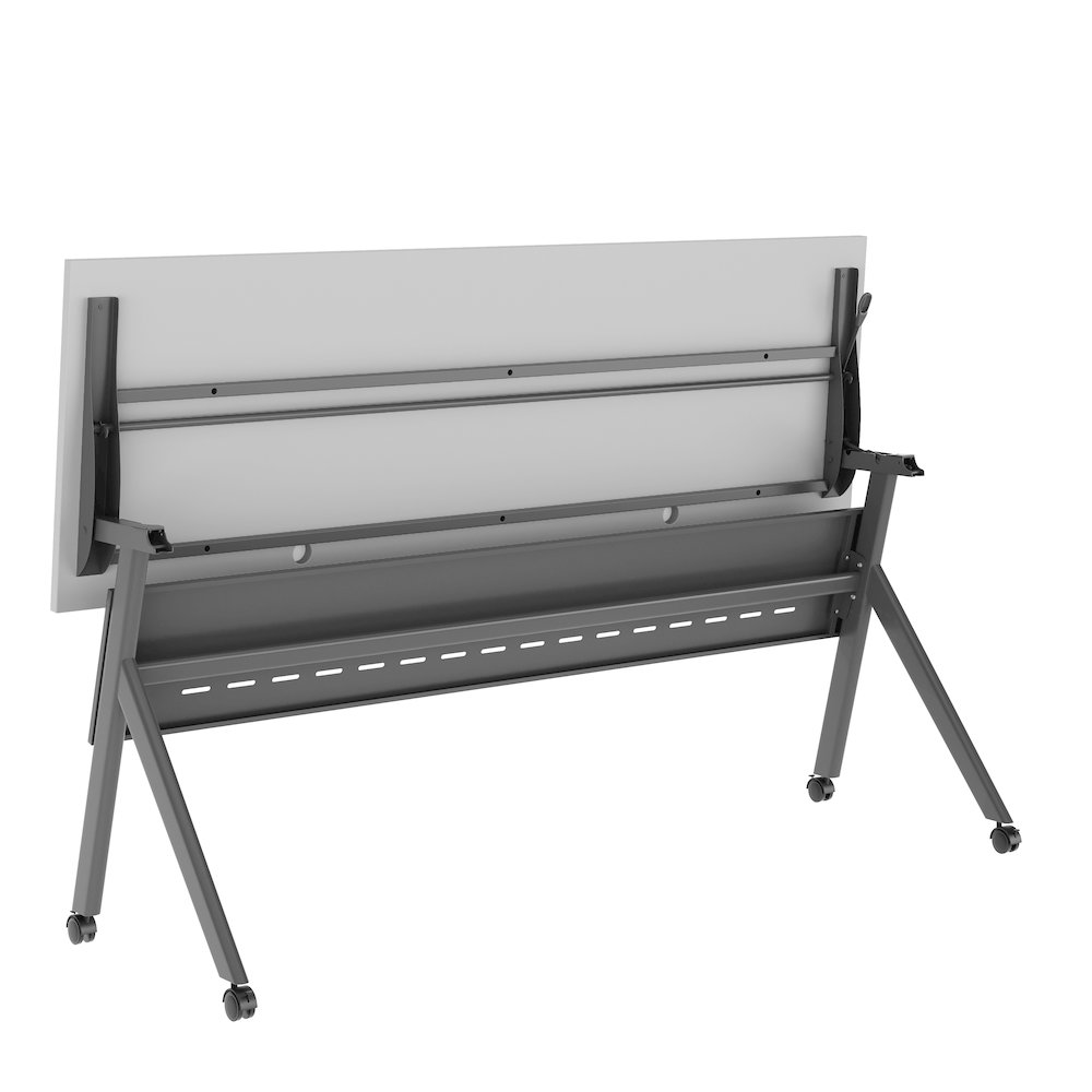 72" x 24" Nesting Flip Training Table with Y-Legs, Modesty Panel, Gray Tabletop. Picture 13