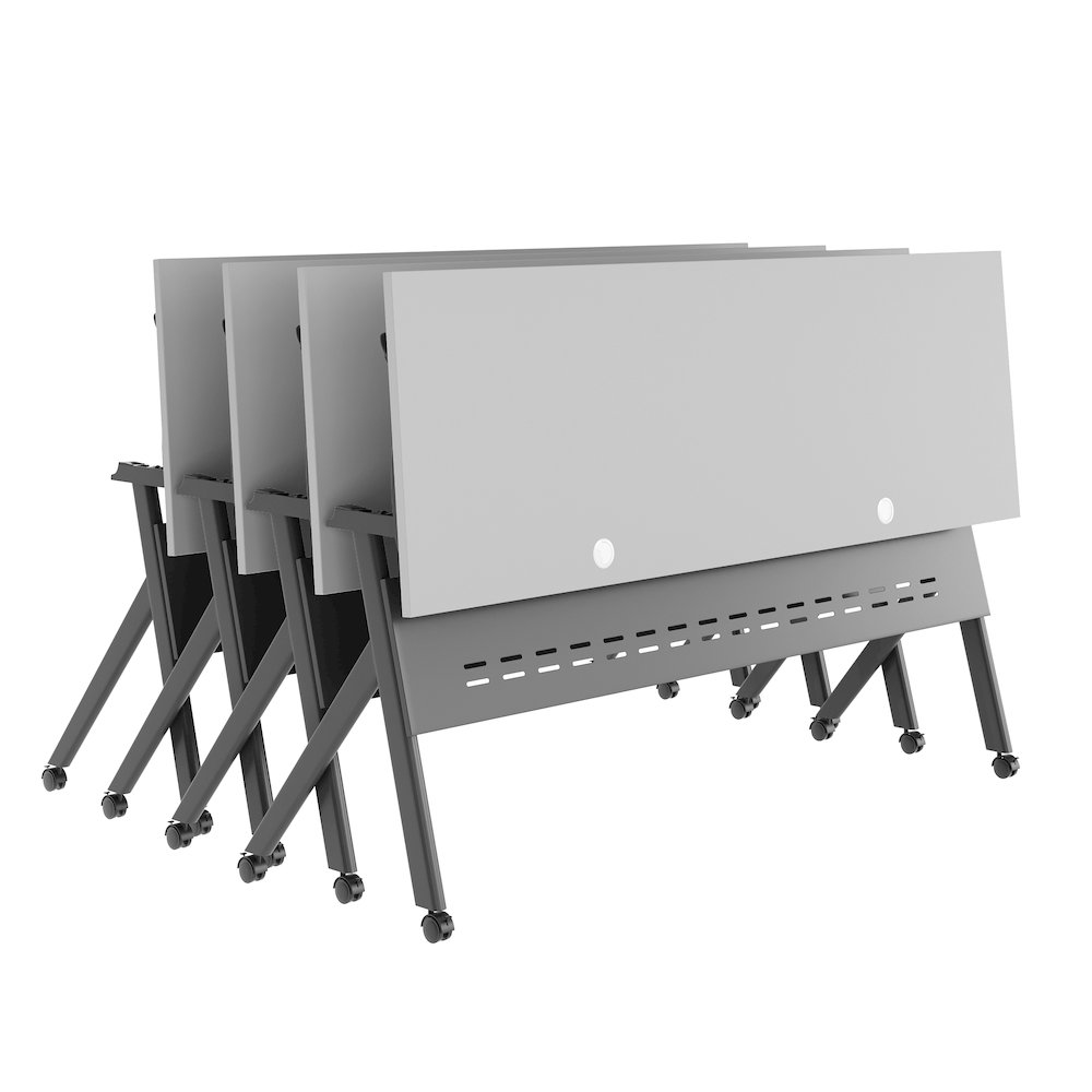 72" x 24" Nesting Flip Training Table with Y-Legs, Modesty Panel, Gray Tabletop. Picture 17