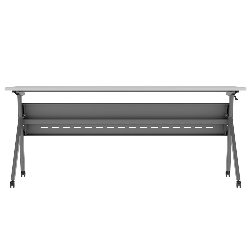 72" x 24" Nesting Flip Training Table with Y-Legs, Modesty Panel, Gray Tabletop. Picture 11