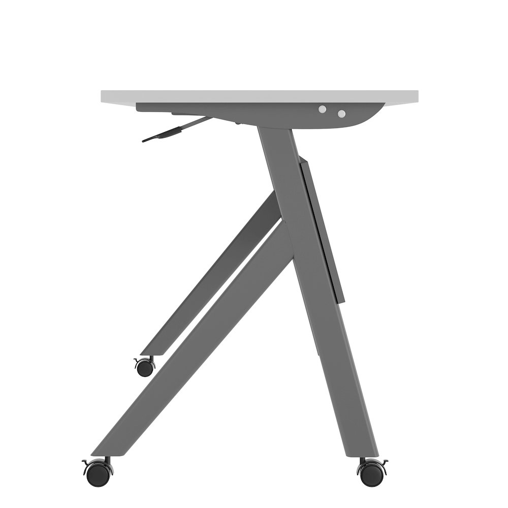 72" x 24" Nesting Flip Training Table with Y-Legs, Modesty Panel, Gray Tabletop. Picture 10