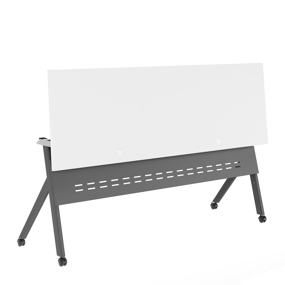72" x 24" Nesting Flip Training Table with Y-Legs, Modesty Panel, White Tabletop. Picture 9