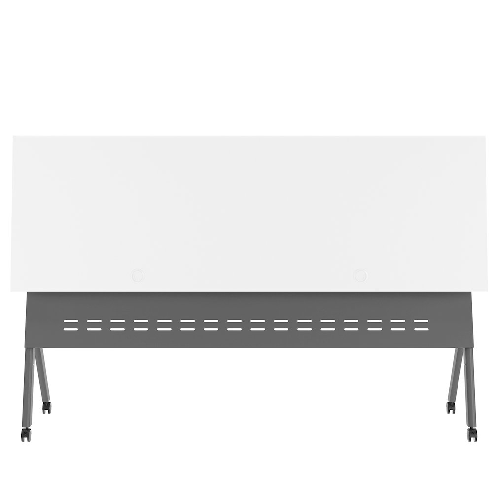 72" x 24" Nesting Flip Training Table with Y-Legs, Modesty Panel, White Tabletop. Picture 12