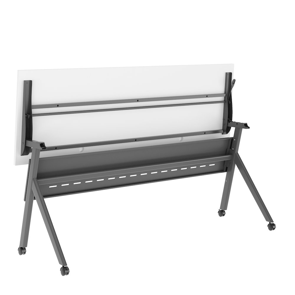 72" x 24" Nesting Flip Training Table with Y-Legs, Modesty Panel, White Tabletop. Picture 13