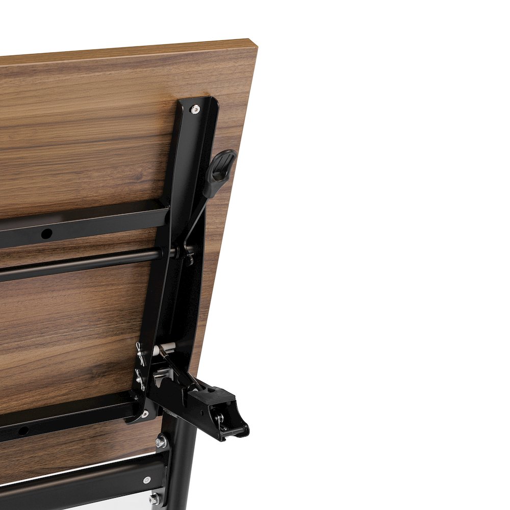 72"x 24" Nesting Flip Training Table with Y-Legs, Modesty Panel, Walnut Tabletop. Picture 14
