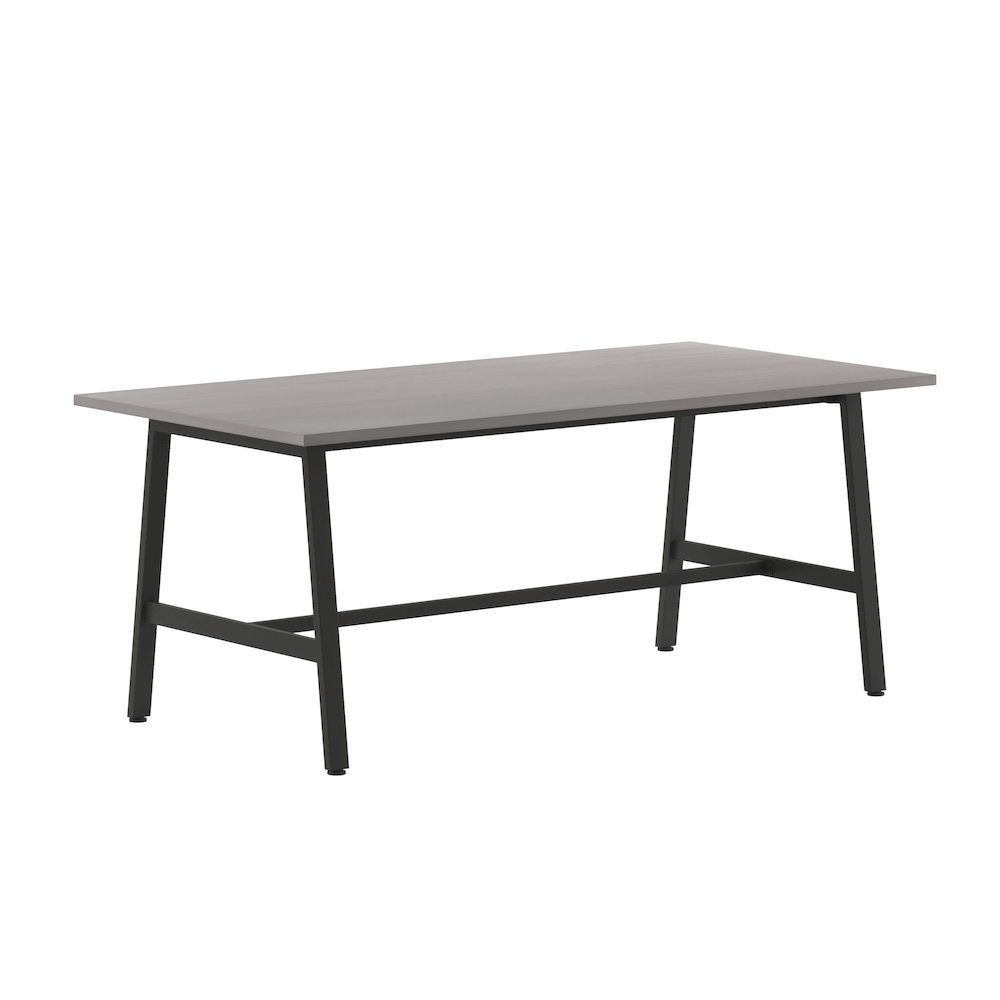 Contemporary 72x36 Commercial Grade Conference Table, Gray Oak. Picture 1