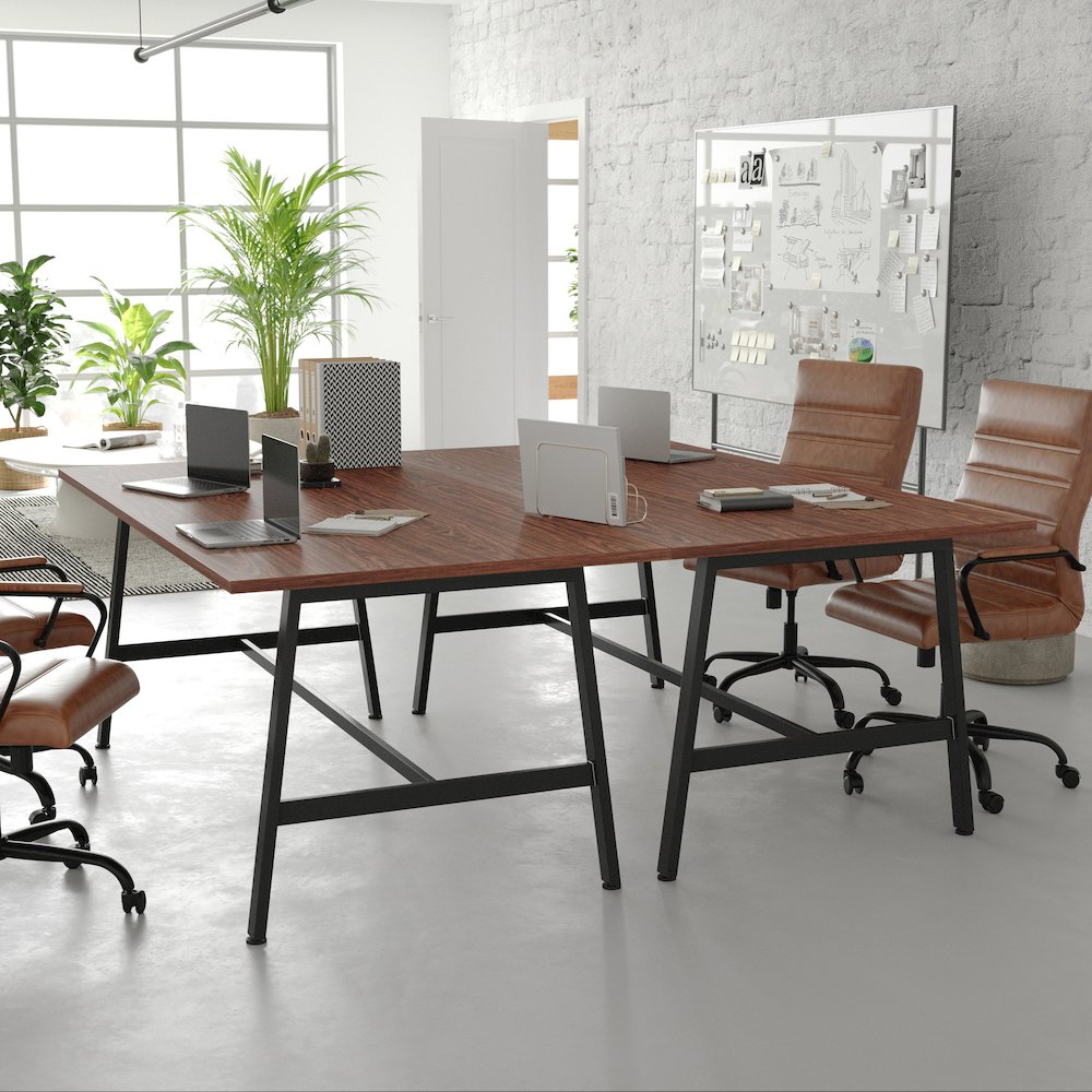 Contemporary 72x36 Commercial Grade Conference Table, Walnut. Picture 3