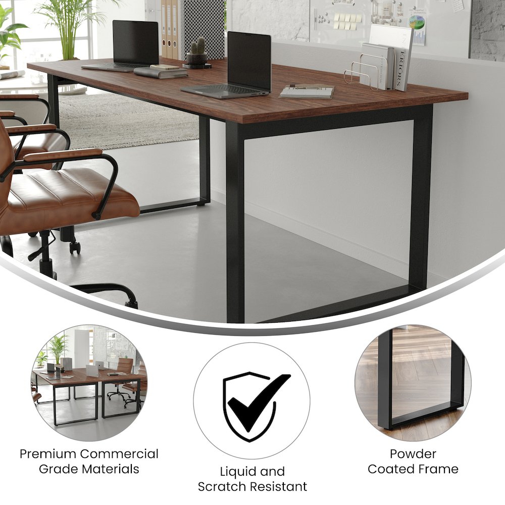 Contemporary 72x36 Commercial Grade Conference Table, Walnut. Picture 4
