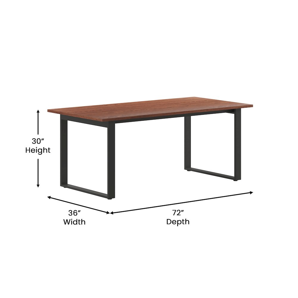 Contemporary 72x36 Commercial Grade Conference Table, Walnut. Picture 5
