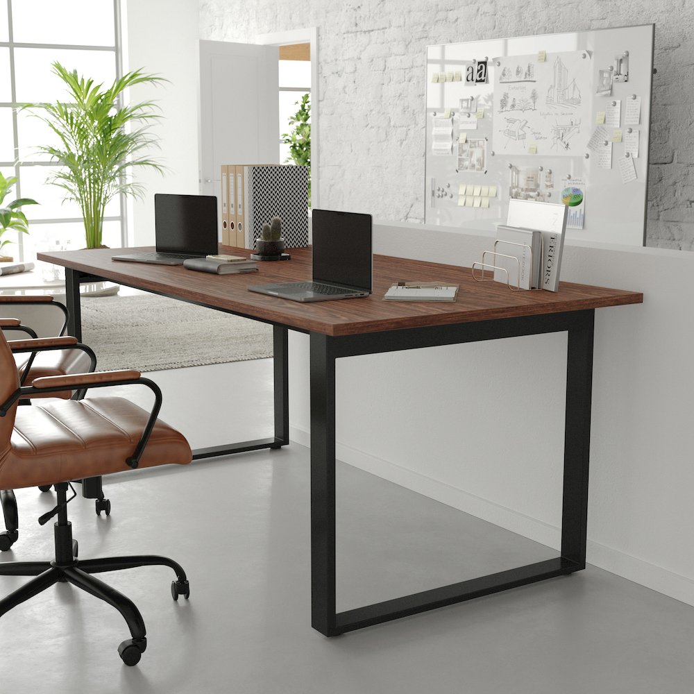 Contemporary 72x36 Commercial Grade Conference Table, Walnut. Picture 6