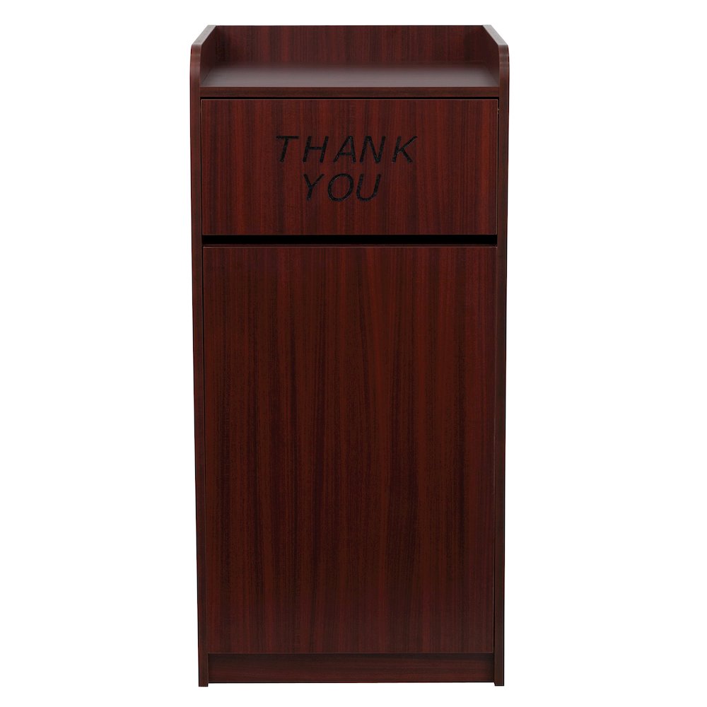 Wood Tray Top Receptacle in Mahogany. Picture 10