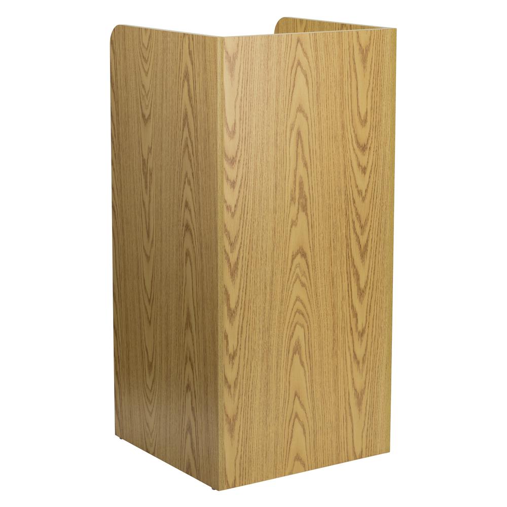 Wood Tray Top Receptacle in Oak. Picture 3
