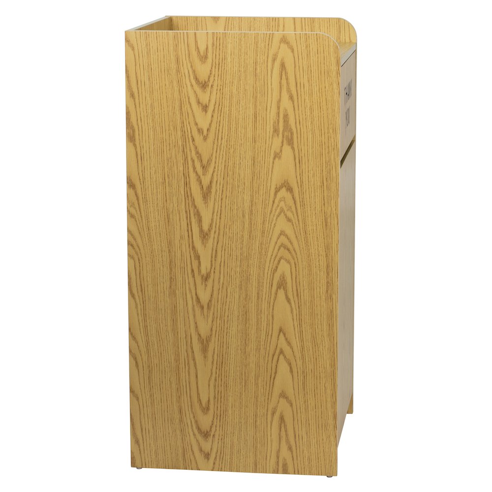 Wood Tray Top Receptacle in Oak. Picture 11
