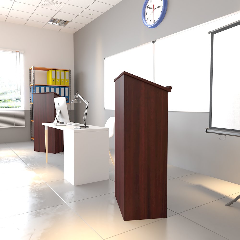 Stand-Up Wood Lectern in Mahogany. Picture 7