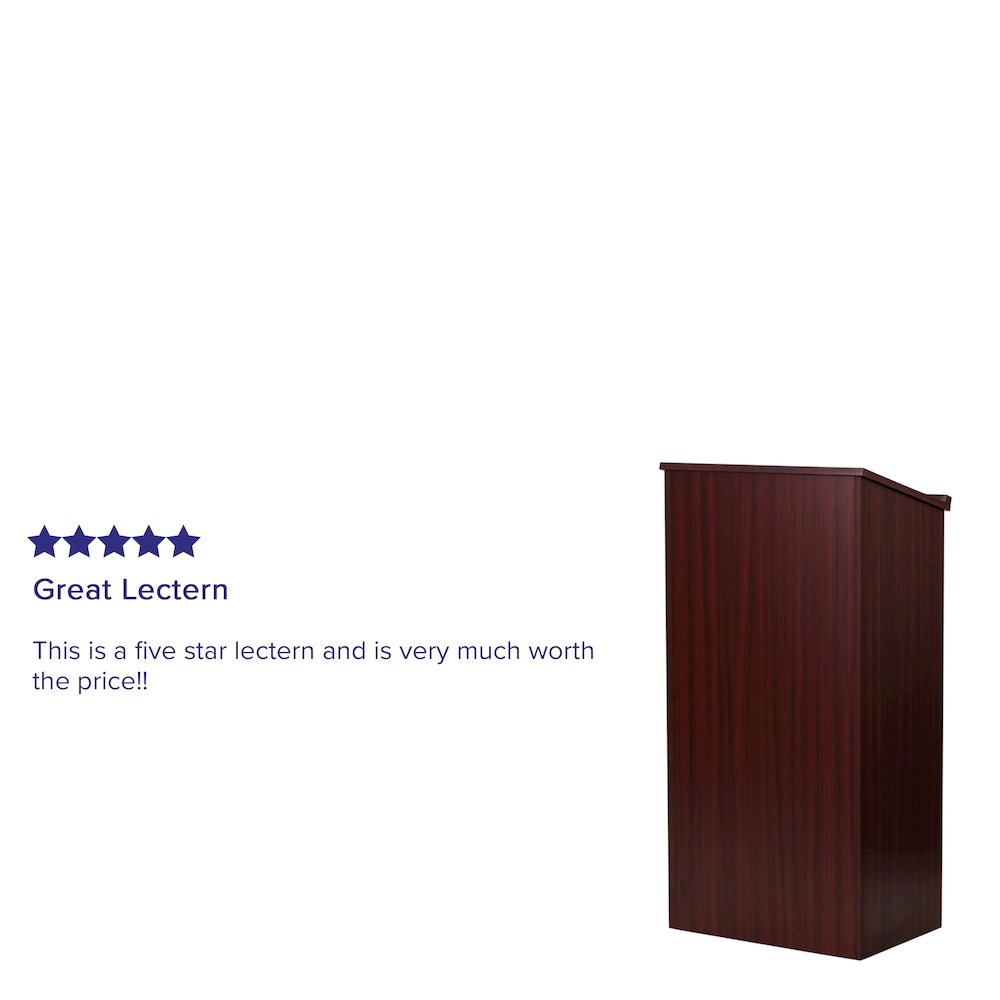 Stand-Up Wood Lectern in Mahogany. Picture 4