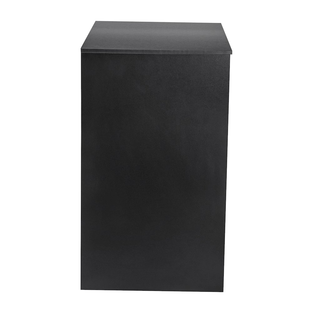 Lotus Mini Fridge Bookshelf Storage Station Organizer with Cubbies in Black. Picture 8