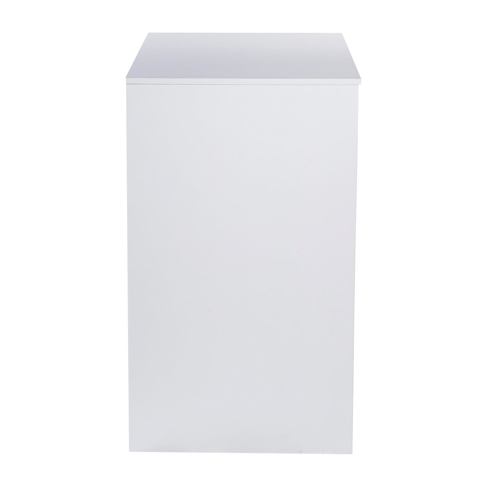 Lotus Mini Fridge Bookshelf Storage Station Organizer with Cubbies in White. Picture 8