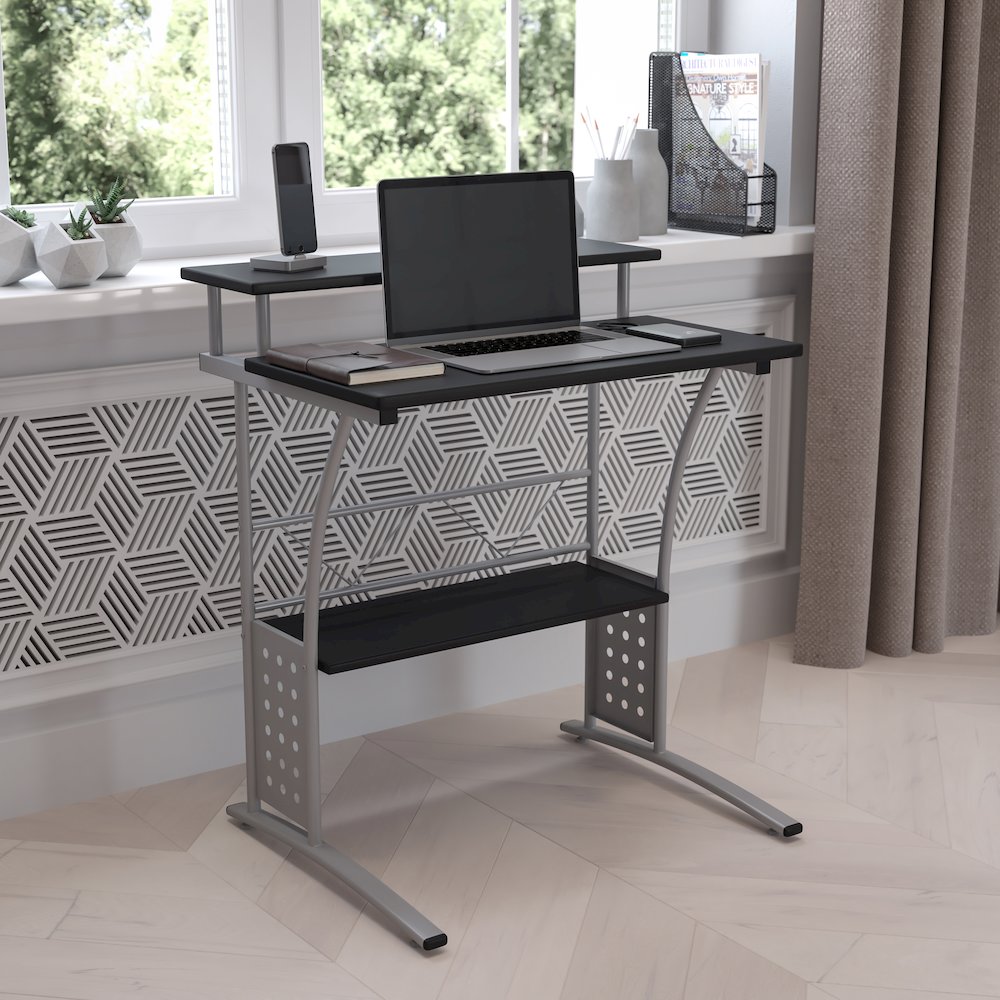 Black Computer Desk. Picture 2