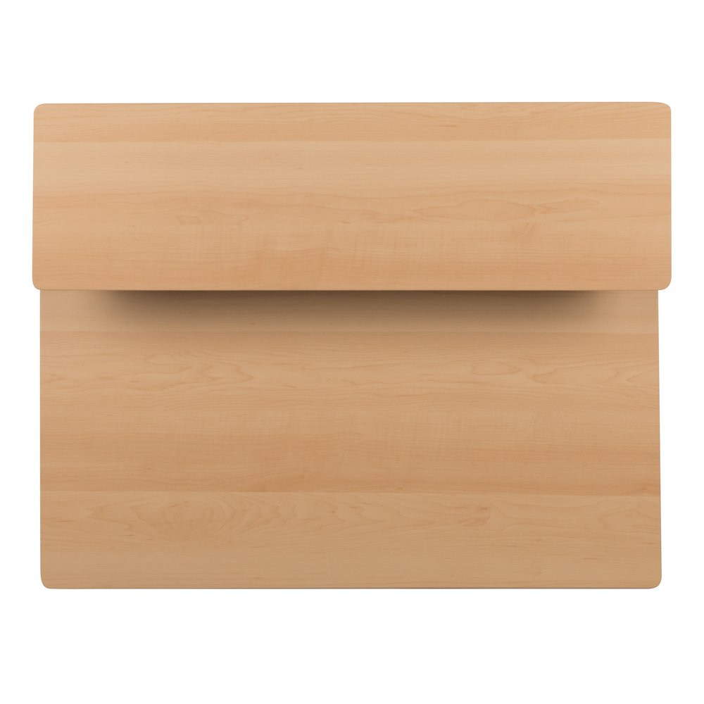 Maple Computer Desk with Top and Lower Storage Shelves. Picture 9