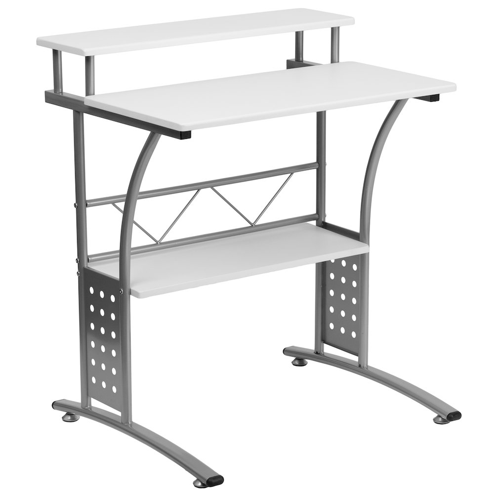 White Computer Desk. Picture 1