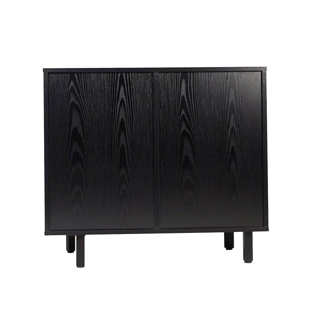 Traditional Bar and Sideboard Storage Cabinet, Black. Picture 7