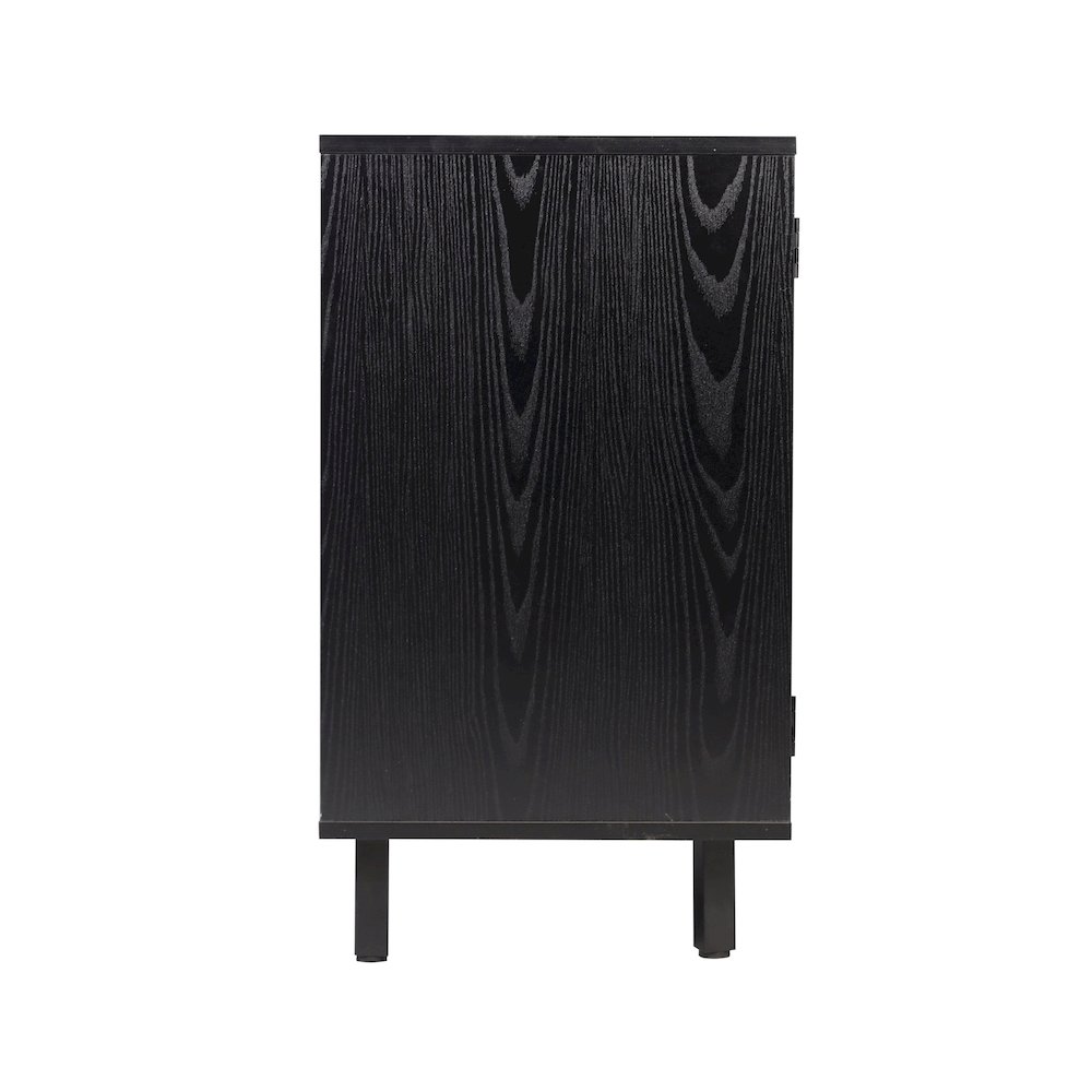 Traditional Bar and Sideboard Storage Cabinet, Black. Picture 9
