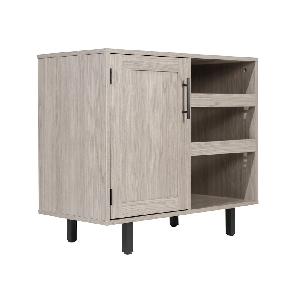 Traditional Bar and Sideboard Storage Cabinet, Gray. Picture 1
