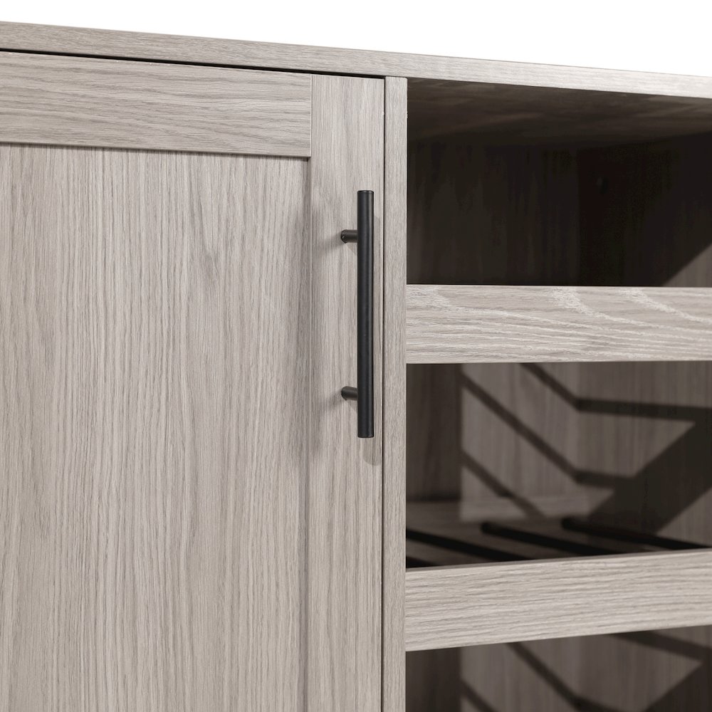 Traditional Bar and Sideboard Storage Cabinet, Gray. Picture 8
