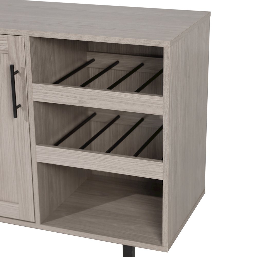 Traditional Bar and Sideboard Storage Cabinet, Gray. Picture 11