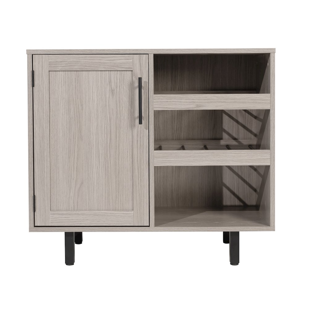 Traditional Bar and Sideboard Storage Cabinet, Gray. Picture 10