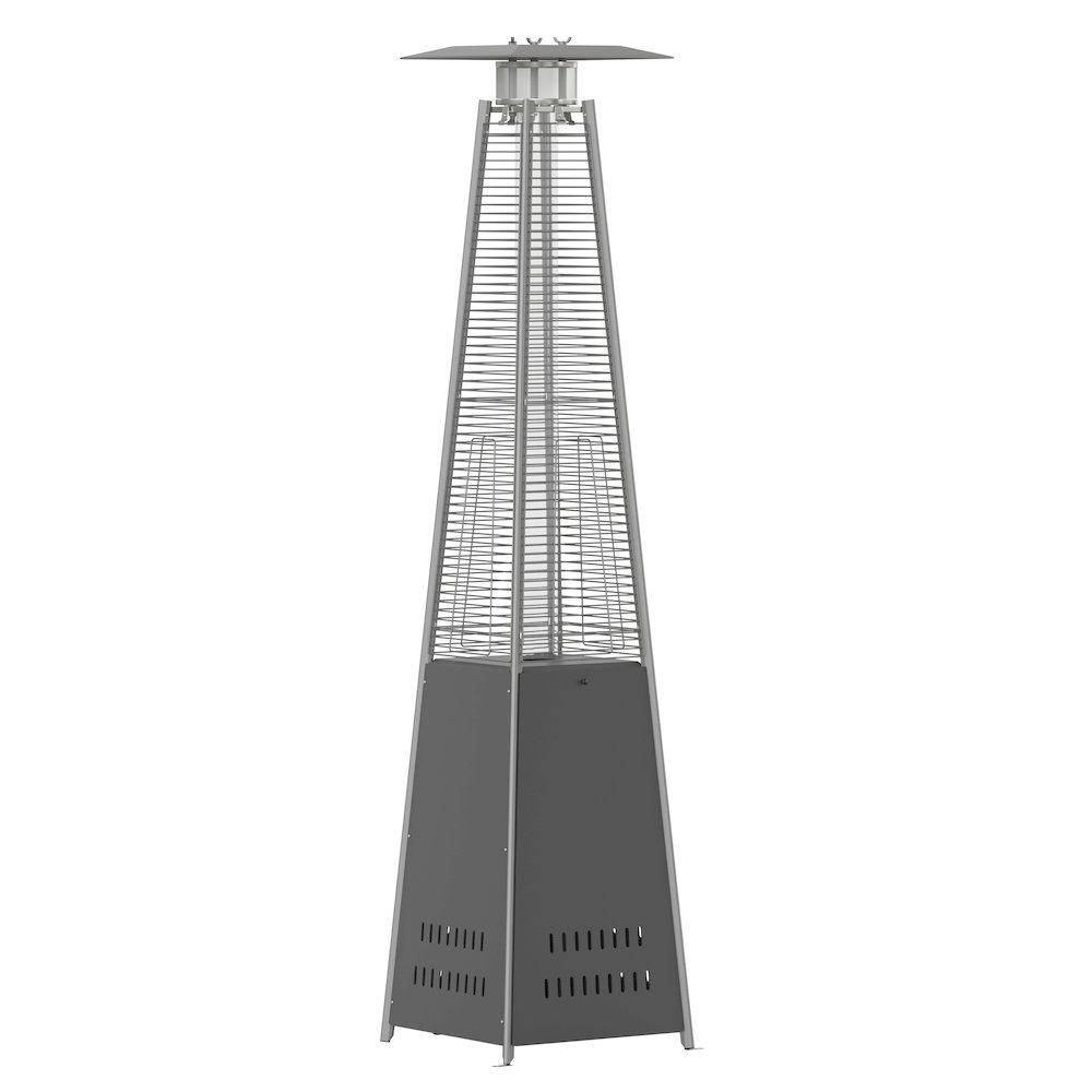 Contemporary Outdoor Patio Heater with Wheels. Picture 1