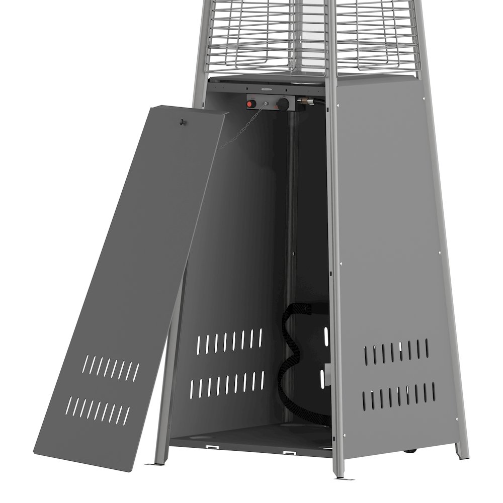 Contemporary Outdoor Patio Heater with Wheels. Picture 8