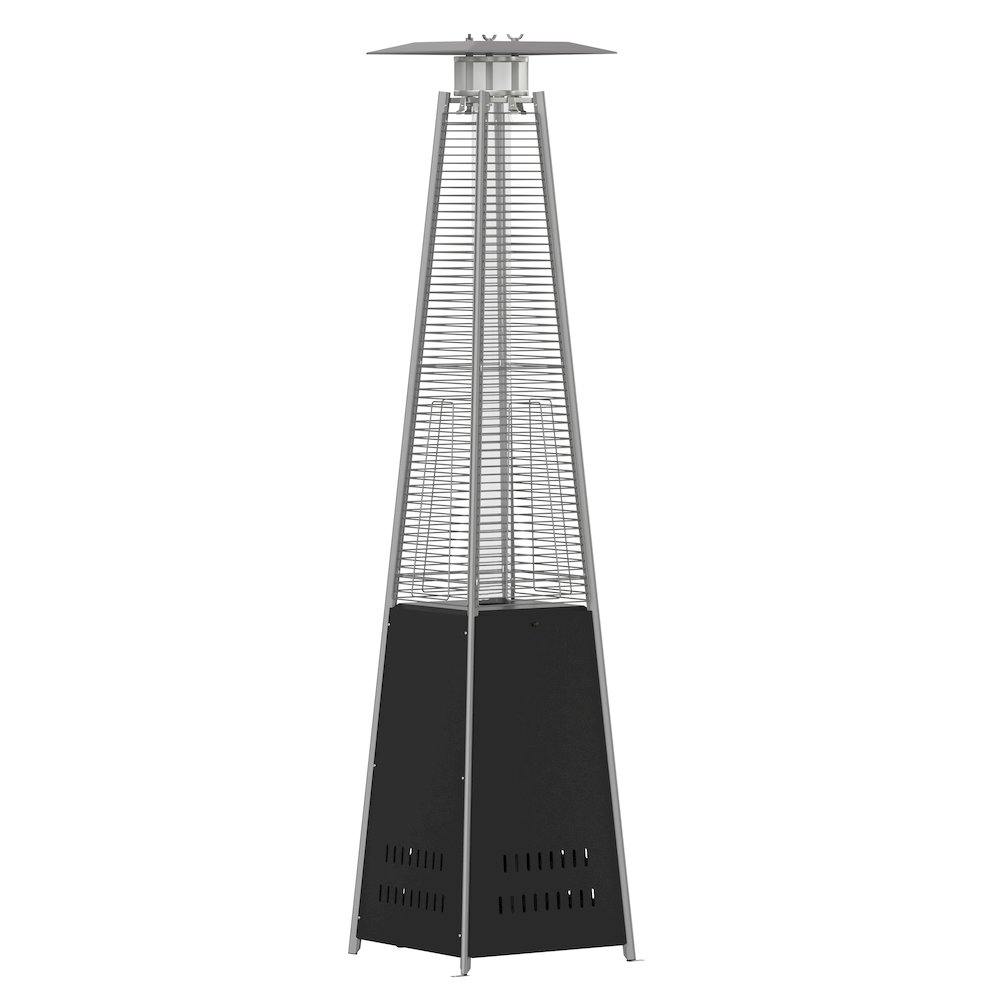 Contemporary Outdoor Patio Heater with Wheels. Picture 1