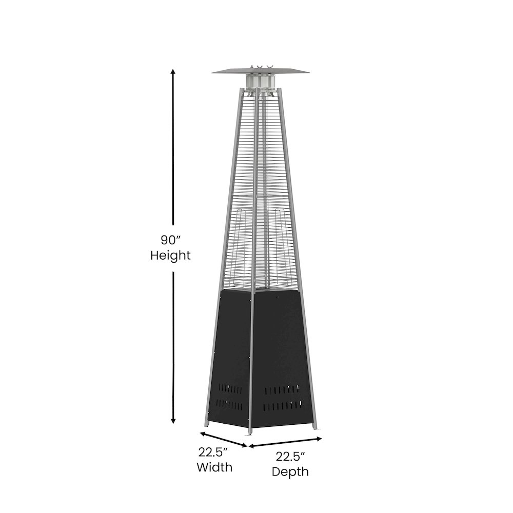 Contemporary Outdoor Patio Heater with Wheels. Picture 5