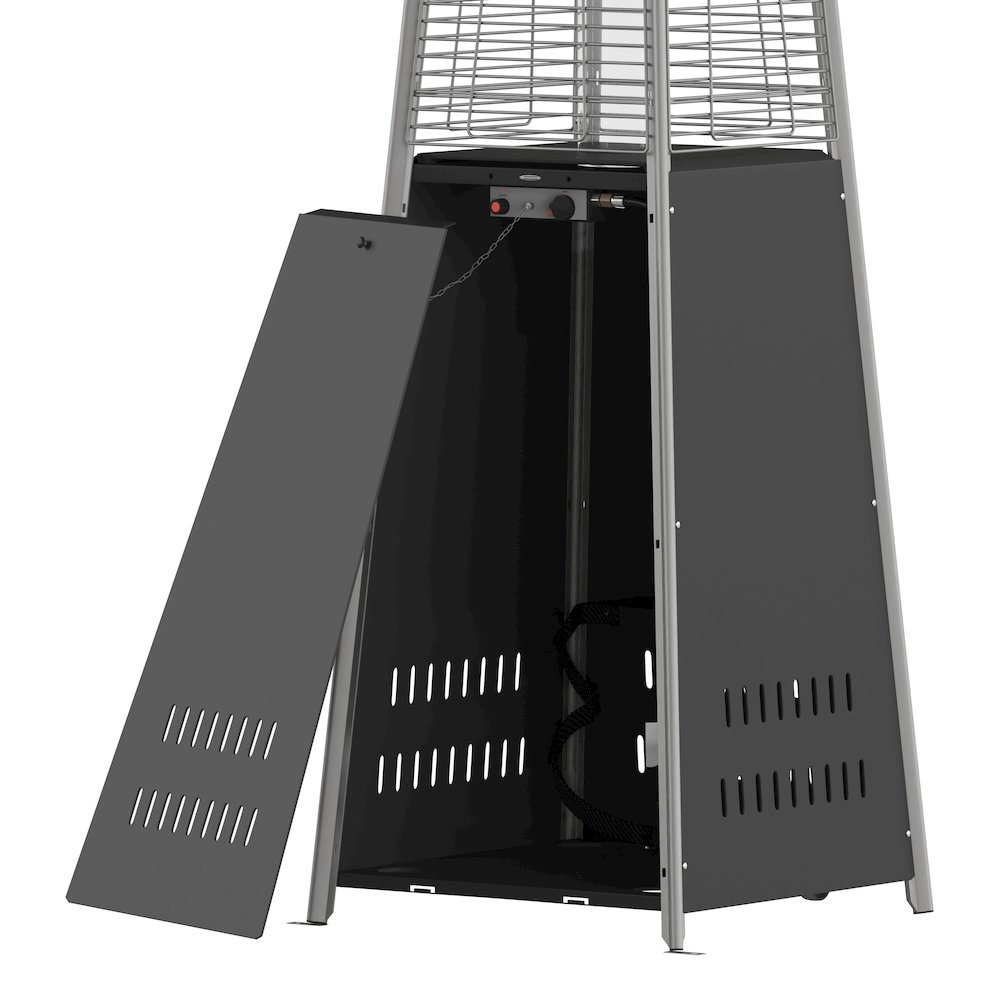 Contemporary Outdoor Patio Heater with Wheels. Picture 8