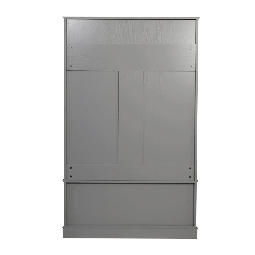40" Wide Hallway Tree with Storage, Gray. Picture 7