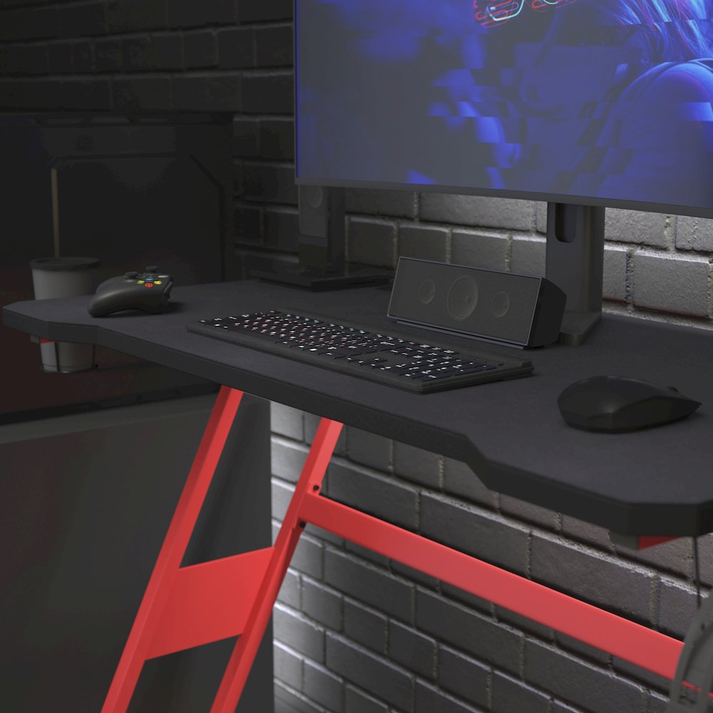 Black Mega Size Extended Gaming Mouse Pad with Anti-Slip Rubber Micro Weave Top. Picture 2