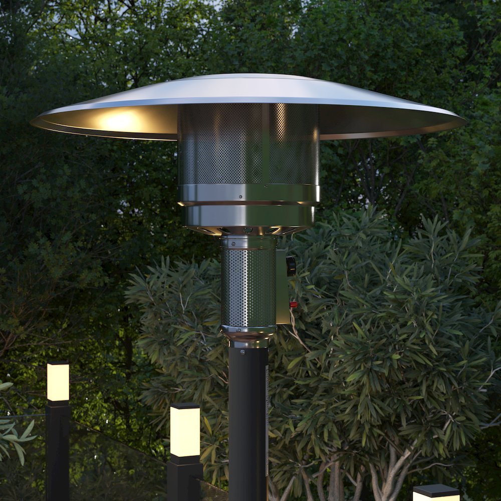 Outdoor Patio Heater with Wheels for commercial and residential outdoor spaces. Picture 7